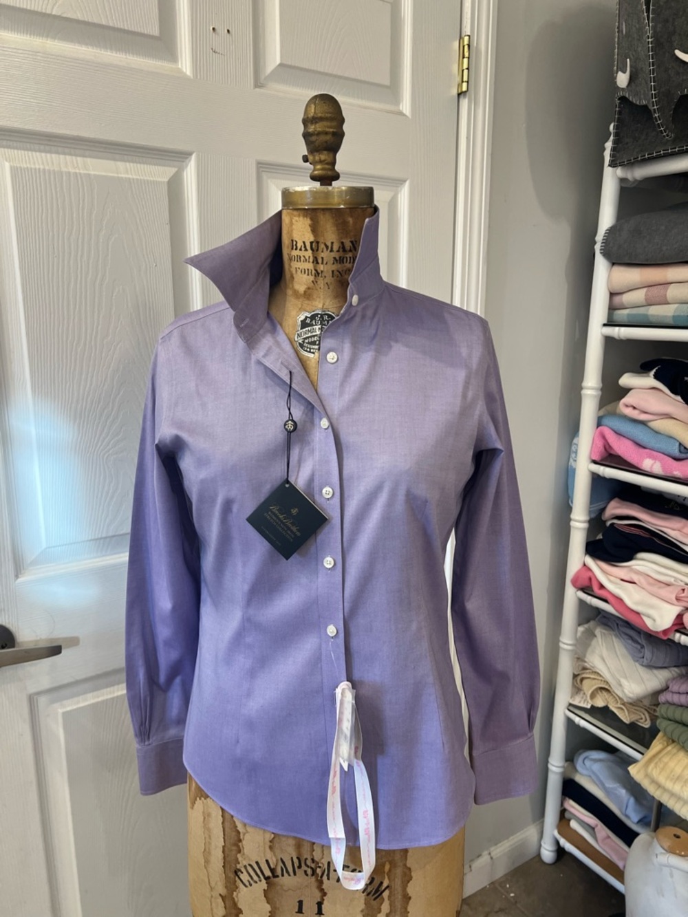 Brooks Brothers no-iron Cotton Women's Lavender  Shirt